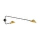 preview thumbnail 5 of 9, 2-Light Mid-Century Modern Brass Sputnik Long Arm Double Wall Sconce for Hallways, Bedroom - 53.9 in. W x 13.8 in. H x 9.8 in. D