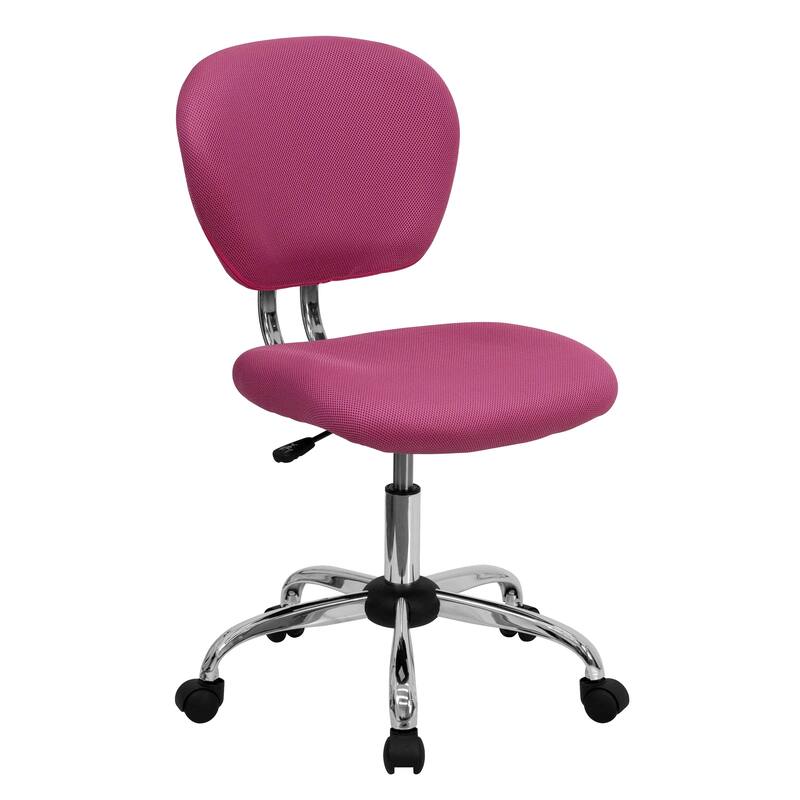 Mid-back Mesh Padded Swivel Task Office Chair with Chrome Base