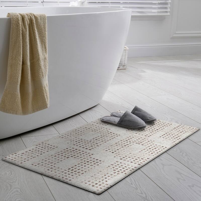 Indoor/ Outdoor Eleanor Modern Houndstooth Washable Rug