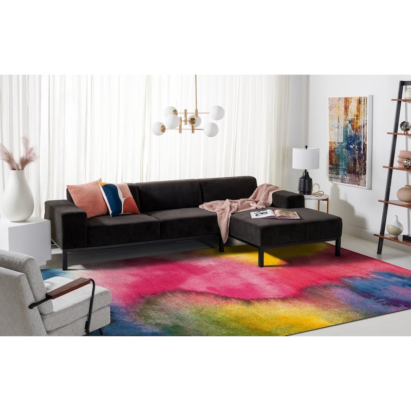 SAFAVIEH Watercolor Leila Modern Abstract Rug