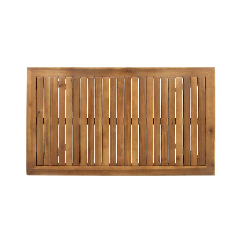 Polaris Outdoor Minimalist Acacia Wood Bar Table by Christopher Knight Home - 26.00"D x 45.00"W x 41.00"H