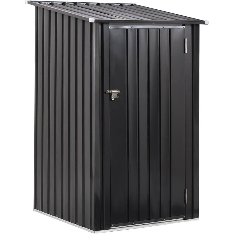 Outdoor Storage Shed with Single Lockable Door