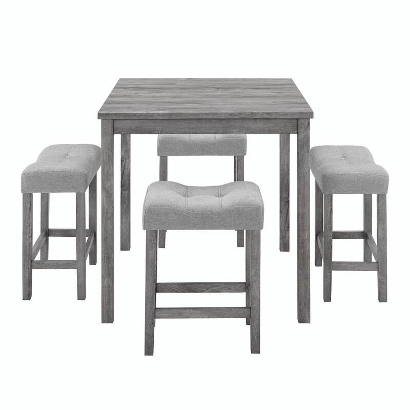 5-Piece Industrial Breakfast Table Set