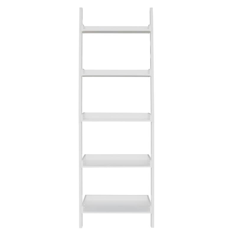 Solid Wood Lean-to 5-tier Shelf Unit Set (Set of 2)