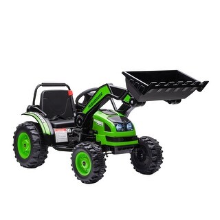 Kids Electric Excavator Ride-On with Simple Controls, Safety Features