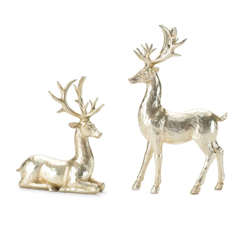 Holiday Deer Figurine (Set of 4) - N/A