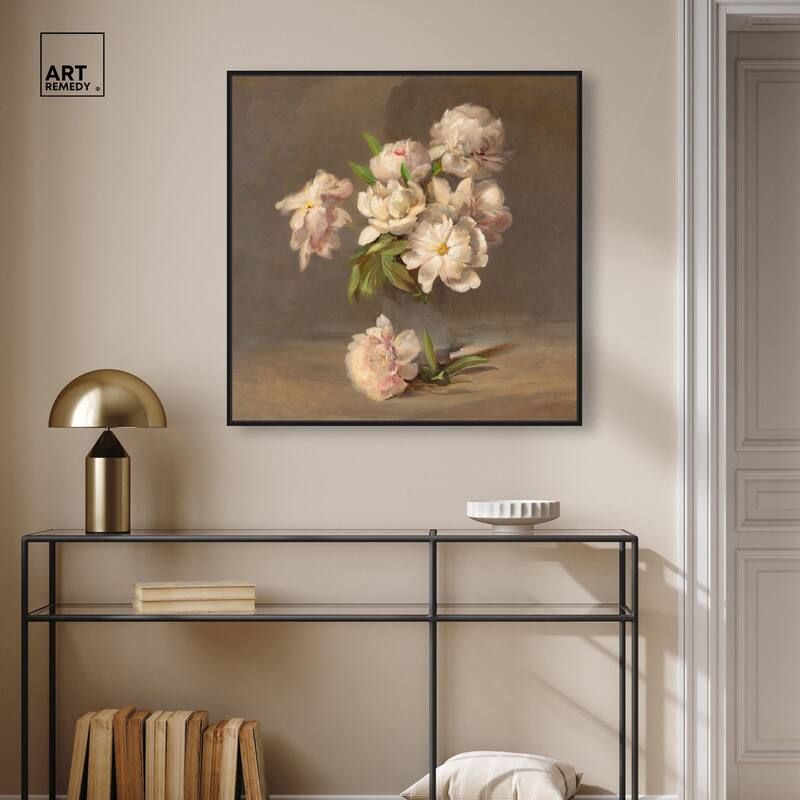 Porter Peonies in a Vase Canvas by Art Remedy