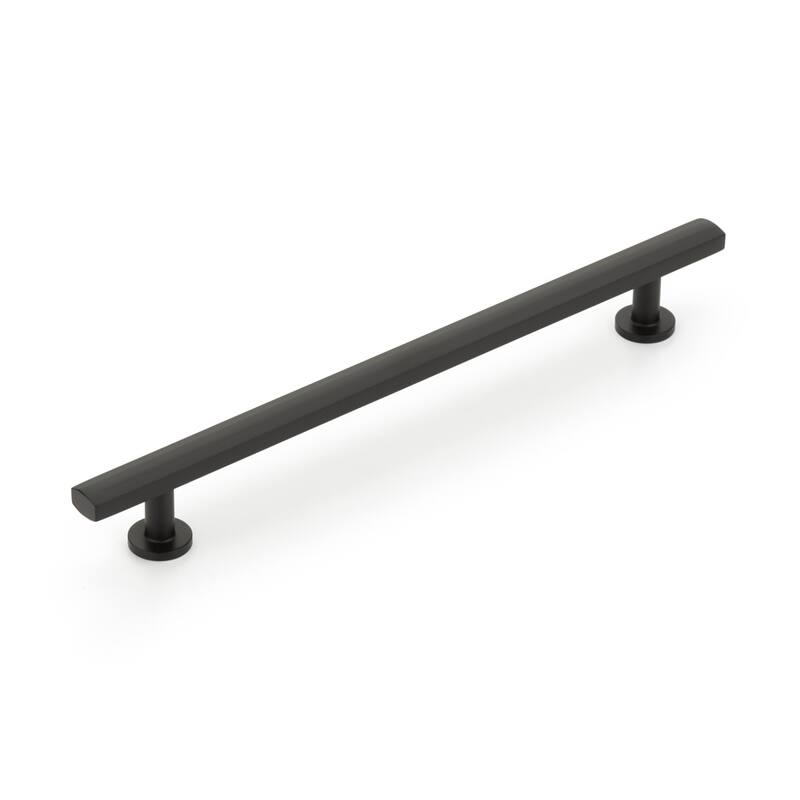 Schaub and Company Heathrow 8" Center to Center Contemporary Solid - Matte Black