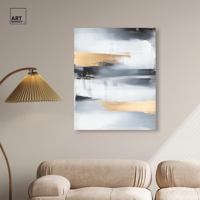 Visual Gold Vortex II Canvas by Art Remedy, Gallery Wrapped