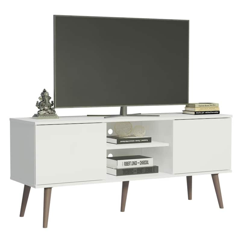 Madesa TV Stand Console with 2 Doors and 2 Shelves with Cable Management for 50, 55 Inch Media Storage