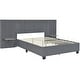 preview thumbnail 59 of 64, Full/Queen Size Upholstered Bed with Velvet Headboard and Integrated Shelves
