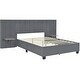 preview thumbnail 15 of 64, Velvet Platform Bed with Storage Headboard, Full or Queen Size