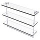 preview thumbnail 20 of 32, Allied Brass 16 Inch Triple Tiered Glass Shelf with Integrated Towel Bar