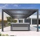 preview thumbnail 11 of 74, PURPLE LEAF Outdoor Louvered Pergola with Adjustable Metal Roof for Patio Pergola 11.4' x 23.3' - Grey