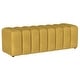 preview thumbnail 1 of 22, Summer Fabric Upholstered Tufted Accent Bench Mustard Yellow