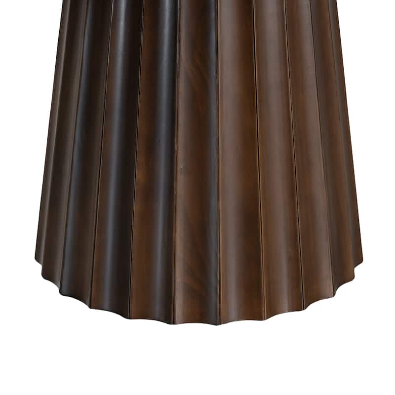 86" Modern Oval Dining Table Set with 8 Upholstered Chairs Textured Wood Top & Dual Pleated Pedestal Base