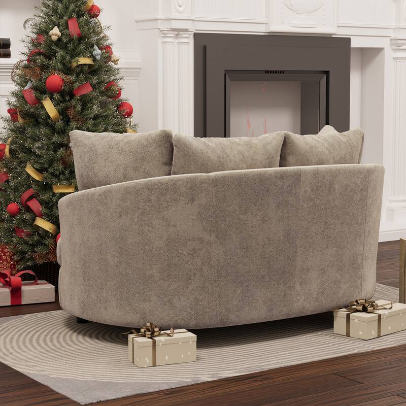 70.1"W Modern Chenille Loveseat with 7 Cushions,Oversized Accent chair