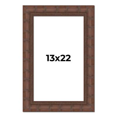 13x22 Frame Pewter Solid Wood Picture Frame Width 1.625 Inches | Interior Frame Depth 0.6875 Inches