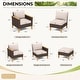 preview thumbnail 38 of 38, 9-Piece Outdoor Wicker Sectional Sofa Patio Furniture Luxury Conversation Set, Beige Cushion