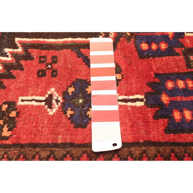 ECARPETGALLERY Hand-knotted Andelz Dark Red Wool Rug - 3'10 x 8'4