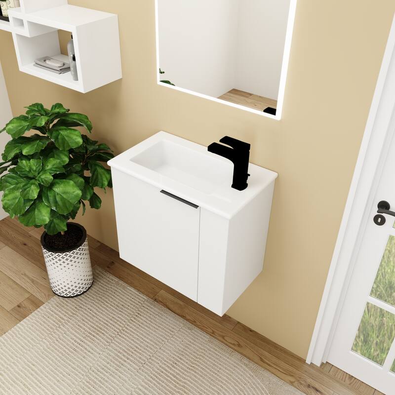 Bathroom Vanity with Sink 22 Inch for Small Bathroom,Floating Bathroom Vanity with Soft Close Door,Bathroom Vanity with Sink