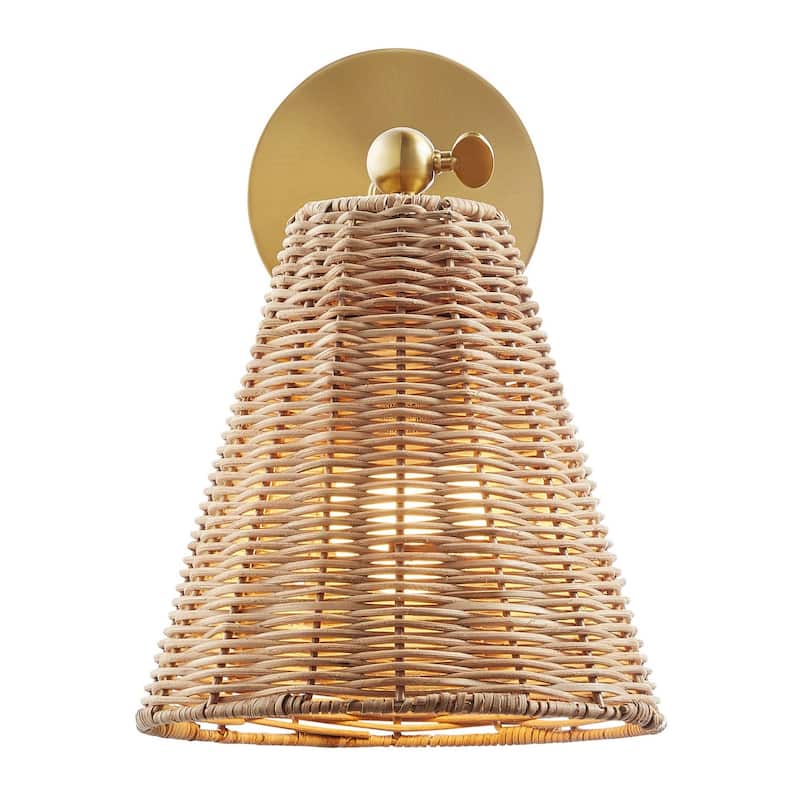 Wall Sconce in Natural Brass