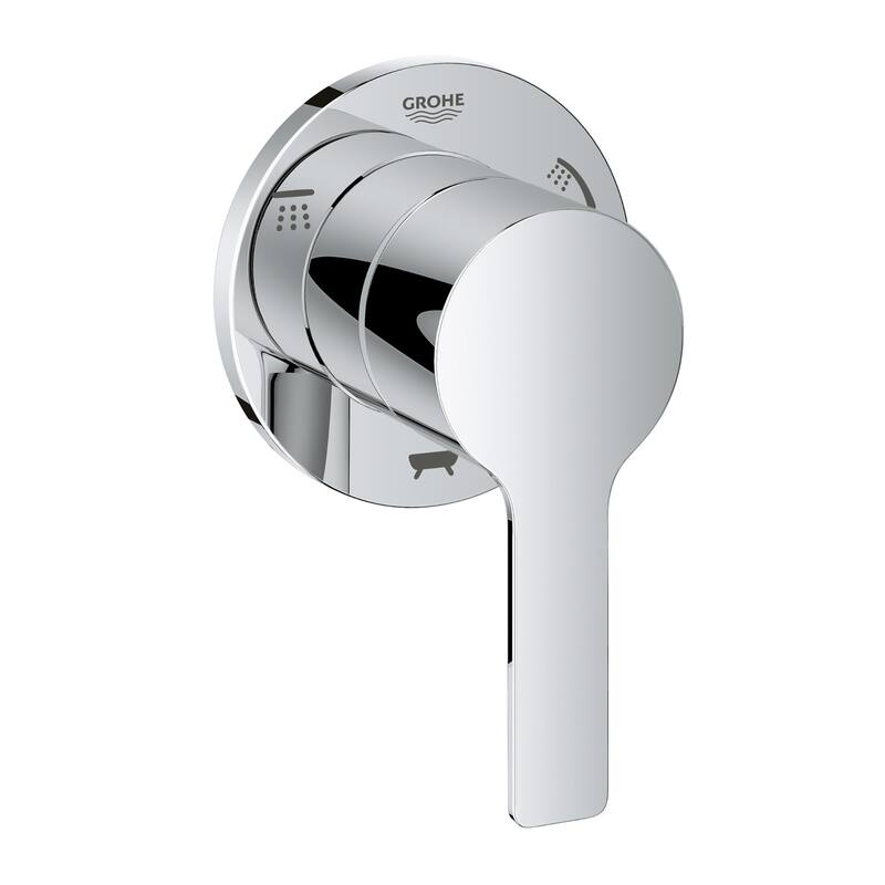 Grohe Lineare Single Handle 3 Way Diverter Valve - Less Rough In - Starlight Chrome