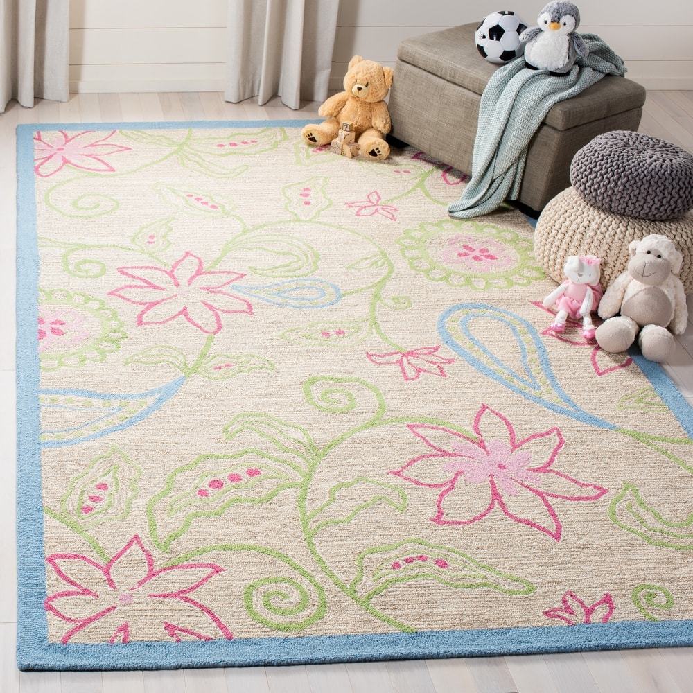 SAFAVIEH Handmade Kids Dayana Floral Wool Rug