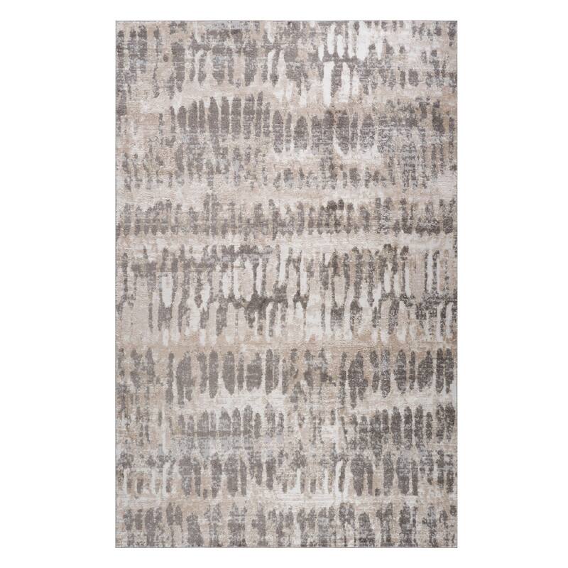 Distressed Abstract Modern Stain Resistant Low Pile Durable Area Rug