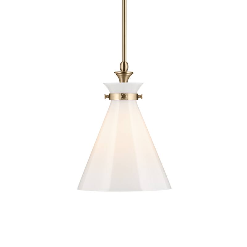 Kichler Lighting Laria 10.5 Inch 1 Light Pendant with Opal Glass in Champagne Bronze