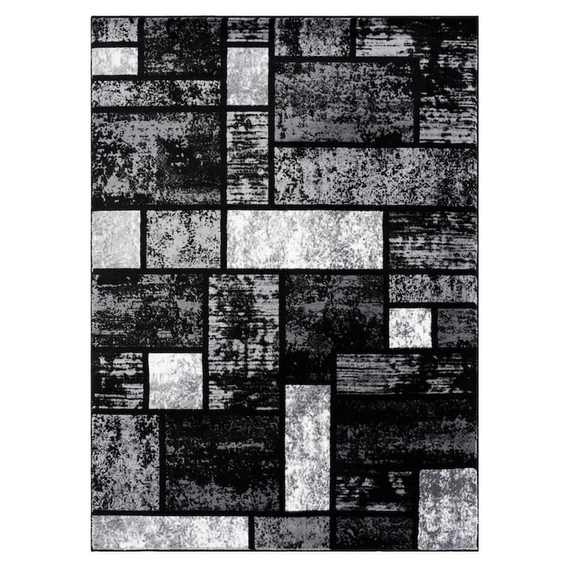 Luxe Weavers Geometric Squares Modern Area Rug - 8' x 10'
