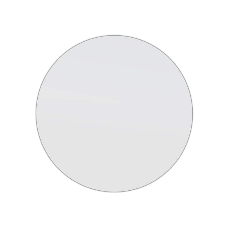 Glass Warehouse Round 36" Stainless Steel Framed Mirror