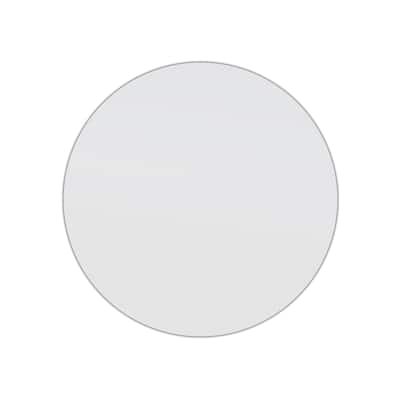 Glass Warehouse Round 36" Stainless Steel Framed Mirror