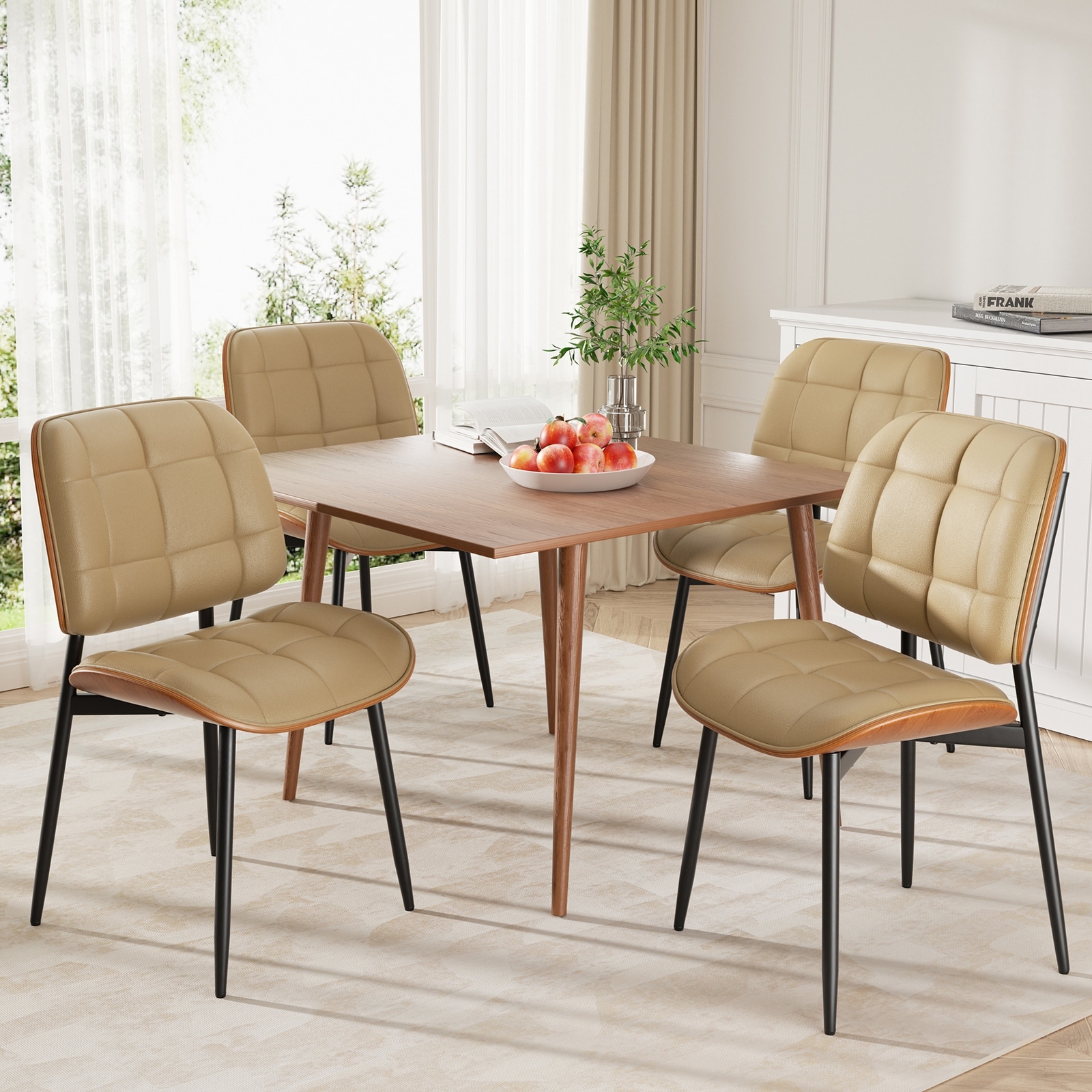 HOMYKA Dining Chairs Set of 4, Mid Century Modern Dining Room Chair - N/A