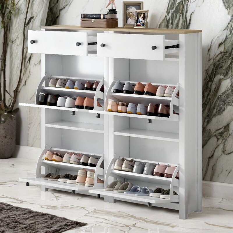 Cabinet style shop shoe rack