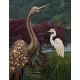 preview thumbnail 5 of 5, Solar Bird Stake - Egret - 9.75"x4"x42.5"