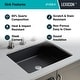 preview thumbnail 5 of 4, Lexicon Platinum V330 Quartz Composite Rectangle Vanity Sink - Galaxy Black
