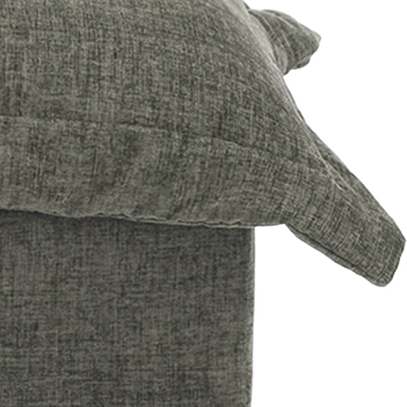 Modern Chenille Cloud Accent Ottoman