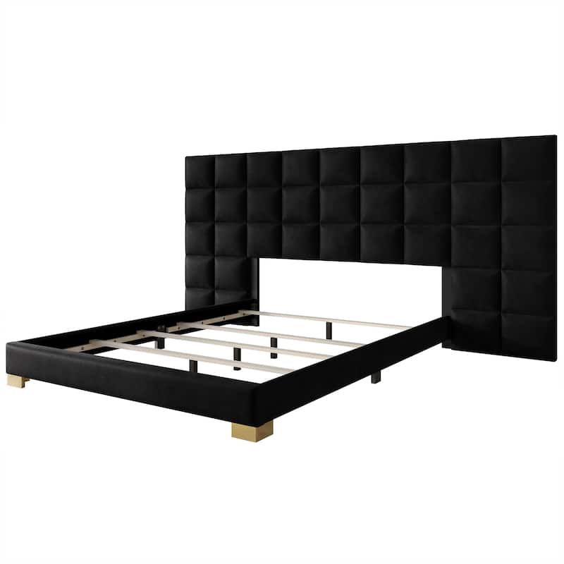 CraftPorch Mid-Century Modern Wall Panel Bedroom Set