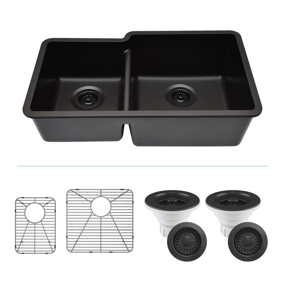 Lexicon Platinum Quartz 40/60 Double Bowl Kitchen Sink