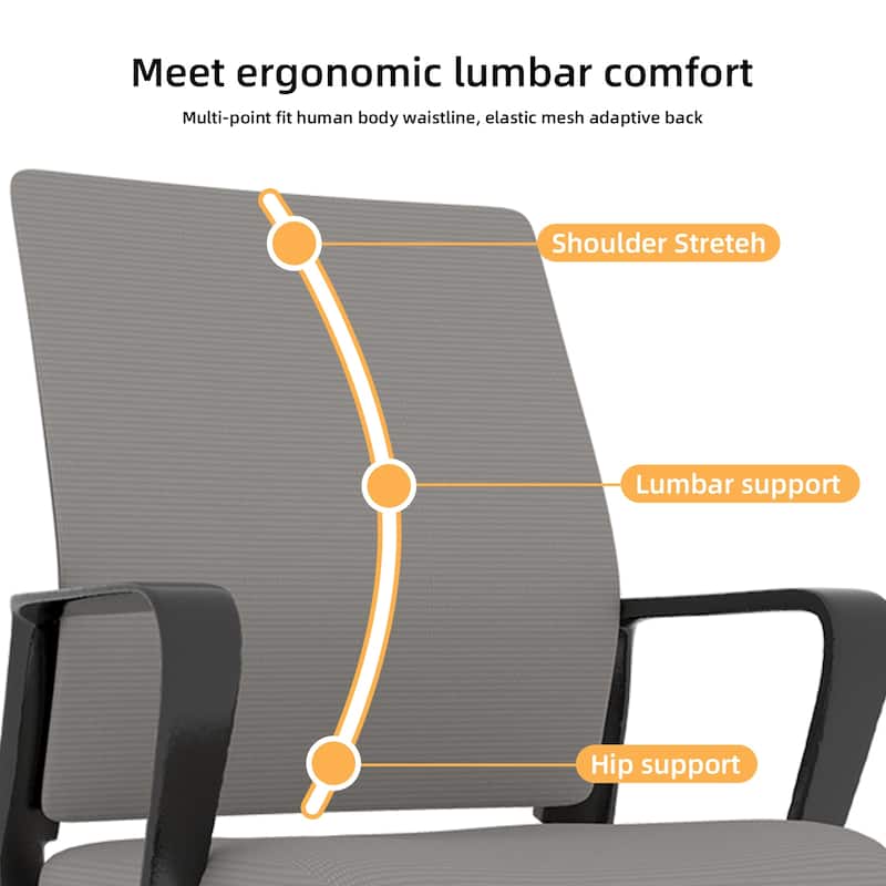 Roomfitters Minimalist Modern Office Chair - Metal Frame, Soft & Comfortable, Home & Office Use