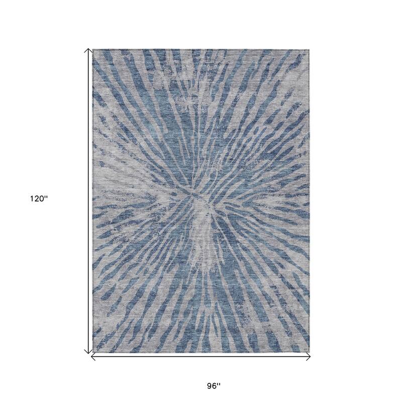 HomeRoots Abstract Transitional Rectangle Outdoor Rug