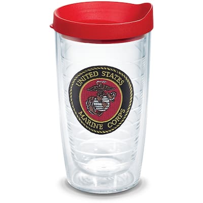 Tervis Marines Logo Made in USA Double Walled Insulated Travel Tumbler, Classic - 16oz