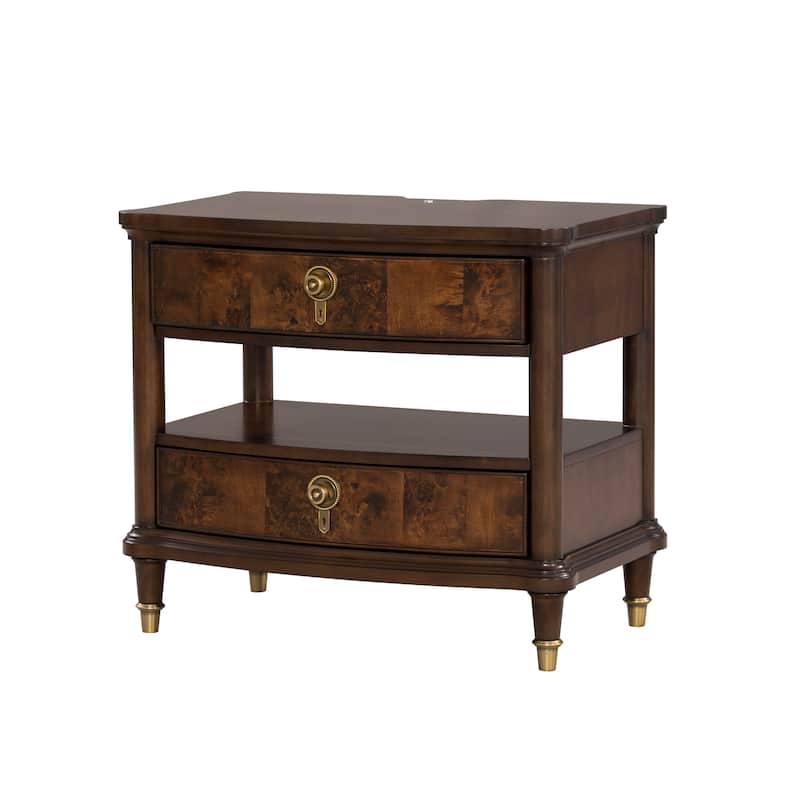 Furniture of America Prylen Modern Dark Cherry 3-Piece Solid Wood Bedroom Set with LED Reading Lights