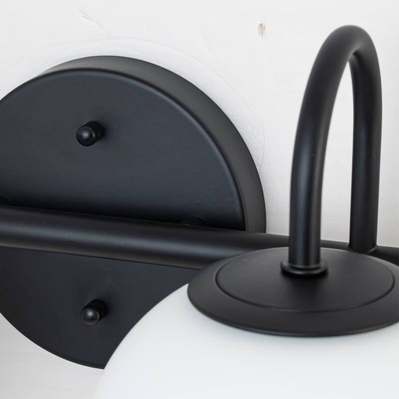 3/4-Light Dimmable Modern Bathroom Light Fixture with Frosted Glass