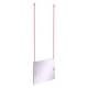 preview thumbnail 11 of 26, Allied Brass Frameless Rectangular Landscape Ceiling Hung Mirror with Beveled Edge Pink