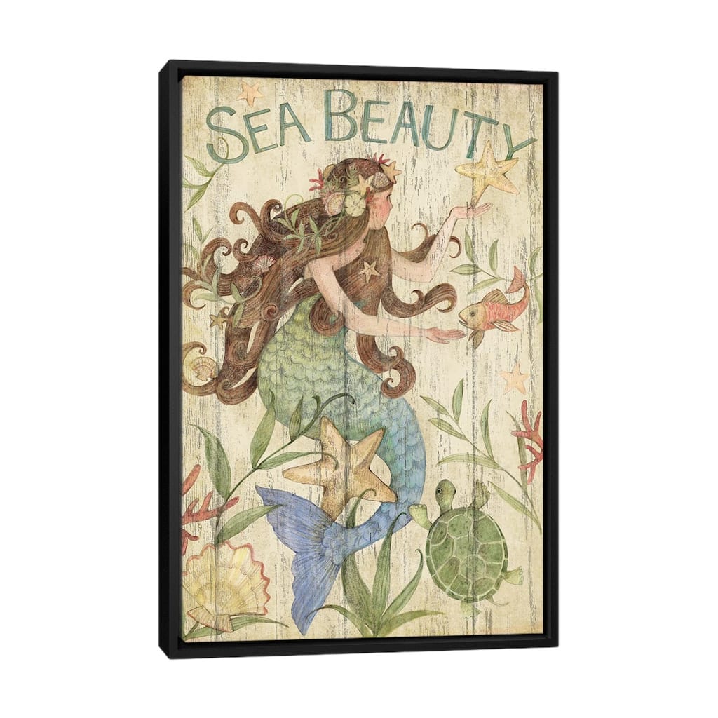 iCanvas "Mermaid Beauty" by Susan Winget Framed Canvas Print