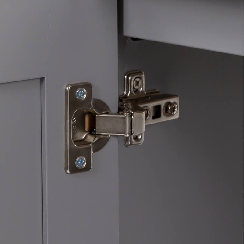 Spring Mill Cabinets Elvet 37" Bathroom Vanity With Cabinet, 2 Drawers, Open Shelf, and Sink Top