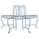 preview thumbnail 6 of 41, SAFAVIEH Abia Victorian Wrought Iron 50-inch Outdoor Tree Bench. - 50 in. W x 24 in. D x 31 in. H