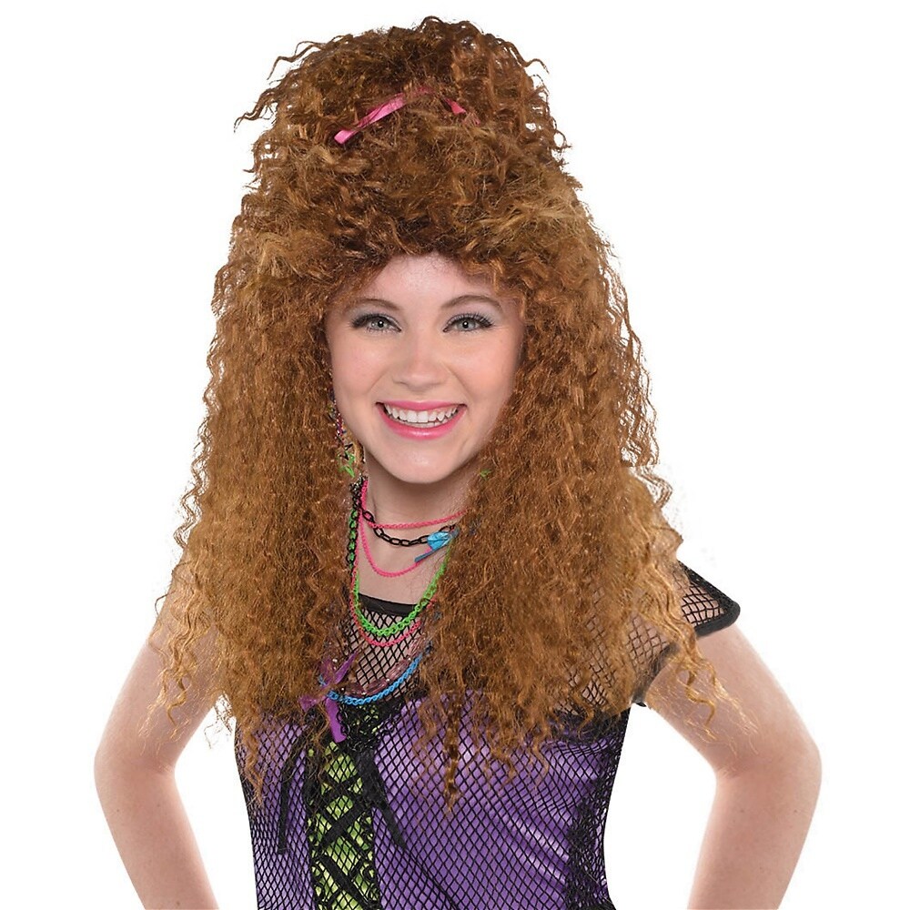 Shop 80s Crimp Wig Adult Costume Accessory Free Shipping On